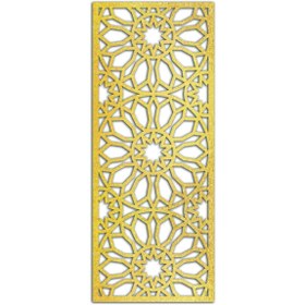 Resim Liar Dekor Liar Ahşap Seperatör (Paravan) - KSP-201 - (18 mm) - (100 cm x 210 cm) - (Gold) 