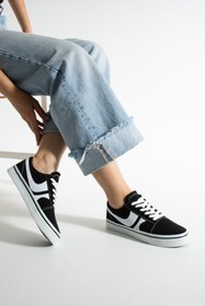 Resim Ayax Siyah Beyaz Günlük Unisex (Kadın/Erkek) Sneaker 