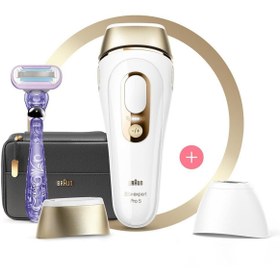 Resim Braun Silk Expert Pro 5 PL5147 400.000 Atımlı, 2 Başlıklı Yeni Nesil IPL + Tasarım Çanta Braun