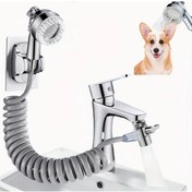 Resim Willowhaven Gümüş 3 Pozisyonlu Evrensel Musluk Temizleme Seti, Duş Başlığı Ve Tıkaç İle Banyo Mutfak Kullanımı 