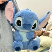 Resim 1 Nakışlı Peluş Oyuncak - Turuncu Kulaklı Mavi Anime Karakter, Doğum Günü, Sevgililer Günü ve Paskalya Hediyesi İçin İdeal | Araba ve Okul Odası Dekoru | Eğlenceli Tasarım | Yumuşak Oyuncak 