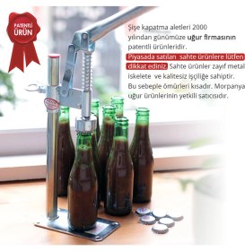 Resim Morpanya Şişe Kapatma Aleti MP161 Paslanmaz Çelik ile Yoğun Kullanıma Uygun Dayanıklı Mekanik Sistem 