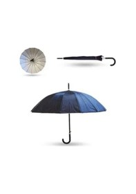 Resim Ekstra Dayanıklı Rüzgara Ve Yağmura Karşı Korumalı Siyah Fiber 12 Telli Bronz Gövde Şemsiye 55cm Çok Renkli 