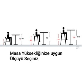 Resim J&S QUALİTY Montaj Gerektirmez Hazır Bar Sandalyesi, Ikea Kadın Tasarımı 75 Cm Mutfak Adası Bar Taburesi 