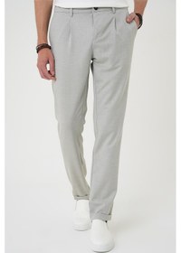 Resim Efor Comfort Fit Beli Lastikli Pileli Gri Jogger Pantolon P 1182 Gri 