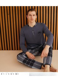 Resim Pijamoni Erkek Süprem Uzun Kol İnce Pijama Takımı 6300 / 13 - 1 Adet 001 