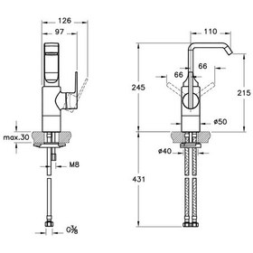 Resim Artema Suit U Yüksek Lavabo Bataryası Krom A42469 