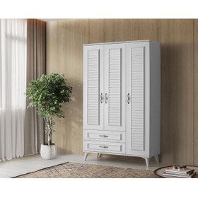 Resim SİVAS GÖZDE MOBİLYA Asya 3 Kapılı 2 Çekmeceli Gardırop Elbise Dolabı 120x46x195 