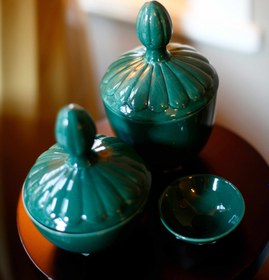 Resim Covered Bowl Medium- Green 