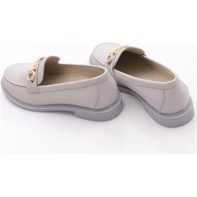 Resim Dgn 6007 Kadin Loafer Ayakkabi Gümüş Gri 