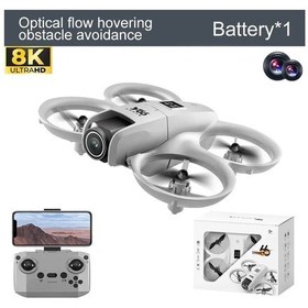 Resim V66 Rc Mini Fpv Drone 8k Profesyonel Hd Elektrikle Kontrollü Çift Kamera 8k-grey-dc 