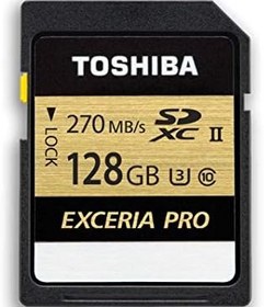 Resim Toshiba Thn-N501G1280E6 Exceria Pro 128Gb Sdxc Uhs-Ii U3 270/250 