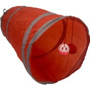 Resim Kiwi Pets İki Toplu Kedi Oyun Tüneli Kırmızı 