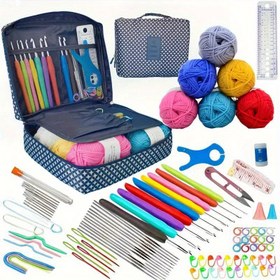 Resim 95 adet/takım İplik Örgü Setleri, Metal Örgü Kançıkları, Ergonomik Yumuşak Tutma, Beyaz Kırmızı Şeftali, Başlangıç Seviyesi ve Deneyimli Örgü Kançık Sevgilileri için, Tüm Mevsimler için 