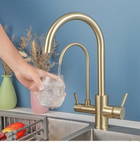 Resim Mutfak Eviye Bataryası Dual Flow Su Arıtma Çıkışlı 