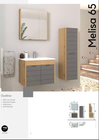 Resim Evros Melisa 65 cm Banyo Dolabı Çok Renkli 