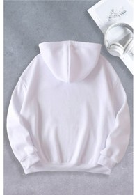 Resim Nevermind Unisex Kadın Erkek Panda Baskılı Oversize Sweatshirt Beyaz 