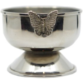 Resim Antepsepeti Bakır Gümüş Kaplama Kelebek Modelli Çerezlik 4'lü Set 