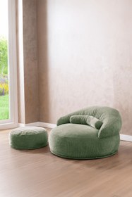 Resim Doqu Home Living Puf Berjer Vista Yeşil 
