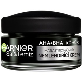 Resim Garnier AHA BHA Kömür 3'ü 1 Arada Matlaştırıcı Günlük Nemlendirici Krem 50ml 