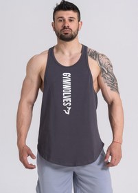 Resim Gymwolves Erkek Spor Atleti Füme | Workout Tanktop | Comfortable Serisi 