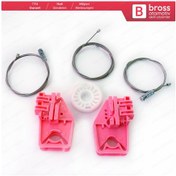 Resim Skoda Octavia MK2 2004–2013 İçin Ön Sol Kapı Cam Kriko Tamir Seti 