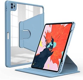 Resim UnDePlus iPad Air 4 10.9 ile uyumlu Kılıf Şeffaf Dönebilen Kalem Bölmeli A2072 A2316 A2324 A2325 