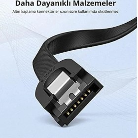 Resim Nexa 40 cm Sata Data Kablo - 90 Derece - Metal Klip 