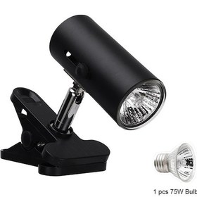 Resim Fosenze Sürüngenler İçin Isıtıcı Lambası, Güneş Işığı Simülasyonu, E27 Vida, 75w Ampul, Döner Bağlantı, Siyah, Avrupa Standartı Siyah 