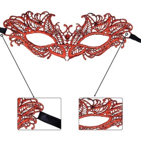 Resim azrlyaonline Kırmızı Dantel Masquerade Maskesi 5 No (5224) 