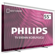 Resim Philips Uyumlu 55PUS8007 TV EKRAN KORUYUCU - Philips Uyumlu 55" inç Kırılmaz Ek 