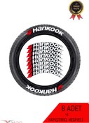 Resim XMOD Lastik Yazısı Hankook Oto Motorsiklet Lastik Yazisi 8adet A Kalite Yapıştırıcılı 