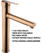 Resim Class Armatür Çanak Mat Bakır Lavabo Bataryası 