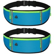 Resim Neevoyu Dış Etkinlikler İçin Su Geçirmez Nylon-neyopren Bel Çantası, 3 Bölmeli, Cinsiyetlere Uyumlu, Fantezi Stili Mavi 