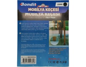 Resim Dalyan Bondit Yuvarlak Mobilya Keçesi 20MM 60 Adet BND01099520 