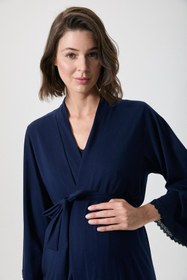 Resim %100 pamuk hamile sabahlık - Gri / XL 