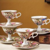 Resim Ev Mutfak, Restoran, Oturma Odası, Hediye İçme Suyu, Çay Bardağı, Soğuk İçecek Bardağı, Yalıtım ve Yalıtım Bardağı, Çay, Kahve, Süt, Meyve Suyu için Uygun Seramik Kahve Bardakları ve Soslar 