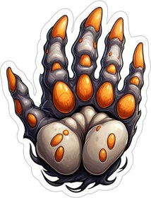 Resim 15x15 Cm Pençe V2 Sticker Laptop Kask Araba Motor Dolap Masa Çok Renkli 