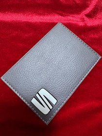 Resim ATTA PAZARLAMA Kabartmalı Pleksi Grı Deri Seat Markalı Ruhsatlık, Ruhsat Kılıfı, Ruhsat Cüzdanı, Ruhsat Kabı 