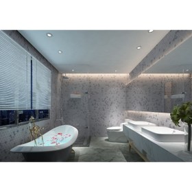 Resim TUQCO Doğaltaş Fileli 1" Hexagon Muğla Beyazı - Gümüş Honlu Mermer Mozaik 