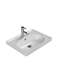 Resim Turkuaz Seramik Cerastyle Damlalıklı Arya Lavabo 60CM Hariç 