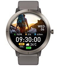 Resim Spovan Atlasphere Pro Dahili GPS AMOLED Ekran 5ATM Sesli Görüşme Akıllı Saat Gri 