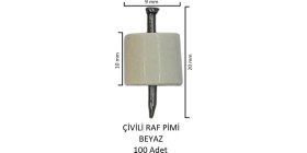 Resim Çivili Raf Pimi Beyaz 100 Adet 