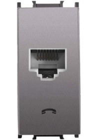 Resim Panasonic Modüler Antrasit Nümeris Telefon Prizi Cat-3 Altlık+kapak 1m - Wvtt14024an-tr 