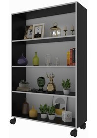 Resim Kenzlife Mutfak Dolabı Raziye 148 090 030 Gri Tekerlekli Banyo Evrak Ofis Ayakkabılık Kiler 