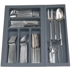 Resim Mutfak, Modüler Kaşıklık Seti, Antrasit, 44 x 48 cm (Enden-Boydan 3,5 cm Kesilebilir) 