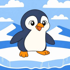 Resim Sayılarla Boyama Seti - Neşeli Penguen 