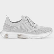 Resim Gri Bağcıklı Kadın Sneaker Spor Ayakkabı Gri 