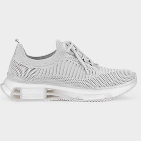 Resim Gri Bağcıklı Kadın Sneaker Spor Ayakkabı Gri 