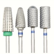 Resim 1 adet Karbür Tungsten Tırnak Matkap Ucu Döner Freze Tırnak Kesici Uçlar Elektrikli Matkap Makinesi Manikür Pedikür Araçları için 